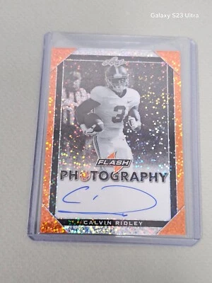 2018 LEAF FLASH Calvin Ridley RC On Card Auto 03/10 # Match! TITANS  BAMA  SSP - Image 1 of 4