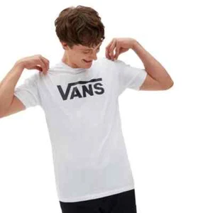 VANS - Mens Classic Short Sleeve T-Shirt - White/Black - Casual Summer Large - Picture 1 of 4