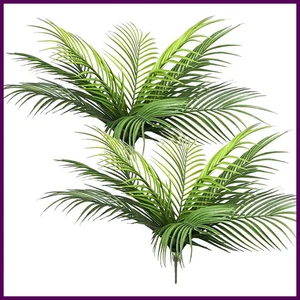 20.47in 9Leaves Artificial Tropical Plants Fake Palm Plant Branch Green - Picture 1 of 24
