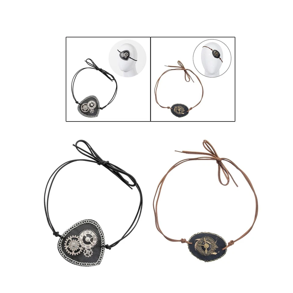 Halloween Steampunk Pirate Eye Patch Eyepatch for Festivals Party Holidays - Image 1 of 1