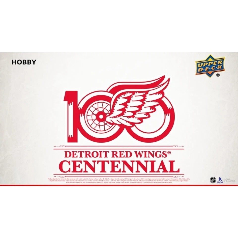 2025-26 Upper Deck Detroit Red Wing Centennial Hockey Sealed Hobby Box Pre Order - Image 1 of 1