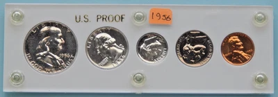 1956 US Mint 5-Coin Proof Mint Set in Capital Holder - Image 1 of 2