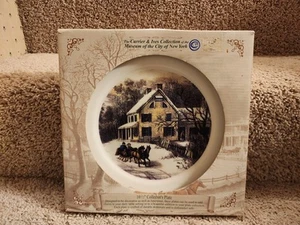 CURRIER & IVES COLLECTOR PLATE 10.5" AMERICAN HOMESTEAD WINTER 2005 MUSEUM OF NY - Picture 1 of 6