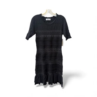 Bailey 44 Women's Black Chantel Ruffle Hem Sheath Slip Mini Dress Size S - Image 1 of 3