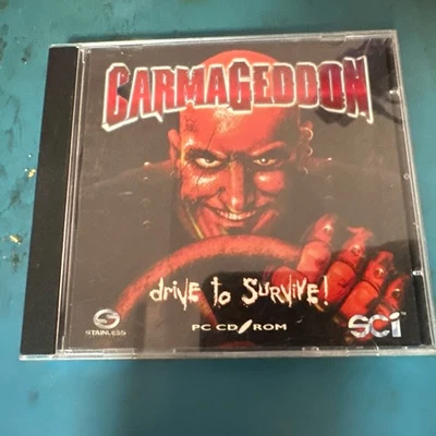 Carmageddon PC CD-ROM Vintage Game COMPLETE  SCi 18 PAL UK good CONDITION - Image 1 of 3
