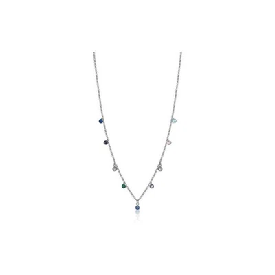 Collana Donna Luca Barra CK1983 In Acciaio Con Cristalli Multicolore - Immagine 1 di 3