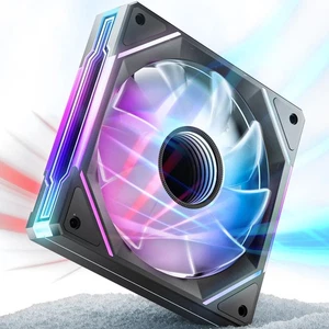AsiaHorse AMICI-5GT RGB PC Fans, Infinity Mirror ARGB Fans 120mmBlack-1pack - Picture 1 of 6