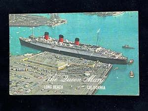 SS Queen Mary @ Long Beach - Cunard Line - 1970 Postmark - Vintage Postcard - Picture 1 of 2