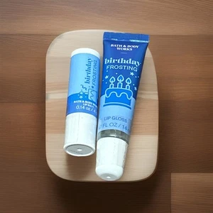 Bath & Body Works - Birthday Frosting Lip Gloss & Lip Balm Sealed New - Picture 1 of 3
