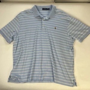 Polo By Ralph Lauren Light Blue Striped Short Sleeve Size 2XB - Picture 1 of 7