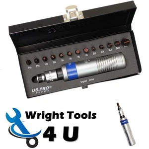 Set driver per impatto industriale US PRO 14 pz con bit S2 1/2" quadrato DR Hex Chuck - Foto 1 di 4