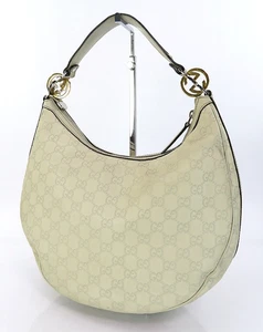 echt Gucci Zwillinge Guccissima Off-White GG Leder Beuteltasche Tasche Handtasche #62151 - Bild 1 von 21