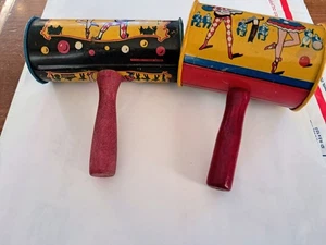 Vintage Tin Noise Maker KIRCHHOF Life of the Party Circus Toy Clapper Lot 2 - Picture 1 of 7