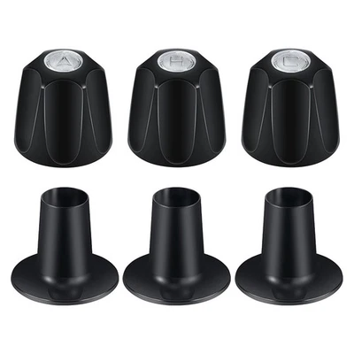 Black Shower Knob, 3 Piece, For Price / Tub Shower4718 - Image 1 of 4