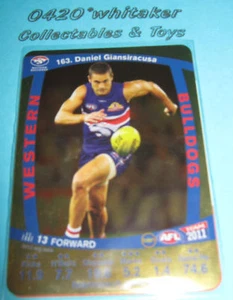 2011 Teamcoach Gold card Western Bulldogs #163 Daniel Giansiracusa - Picture 1 of 1