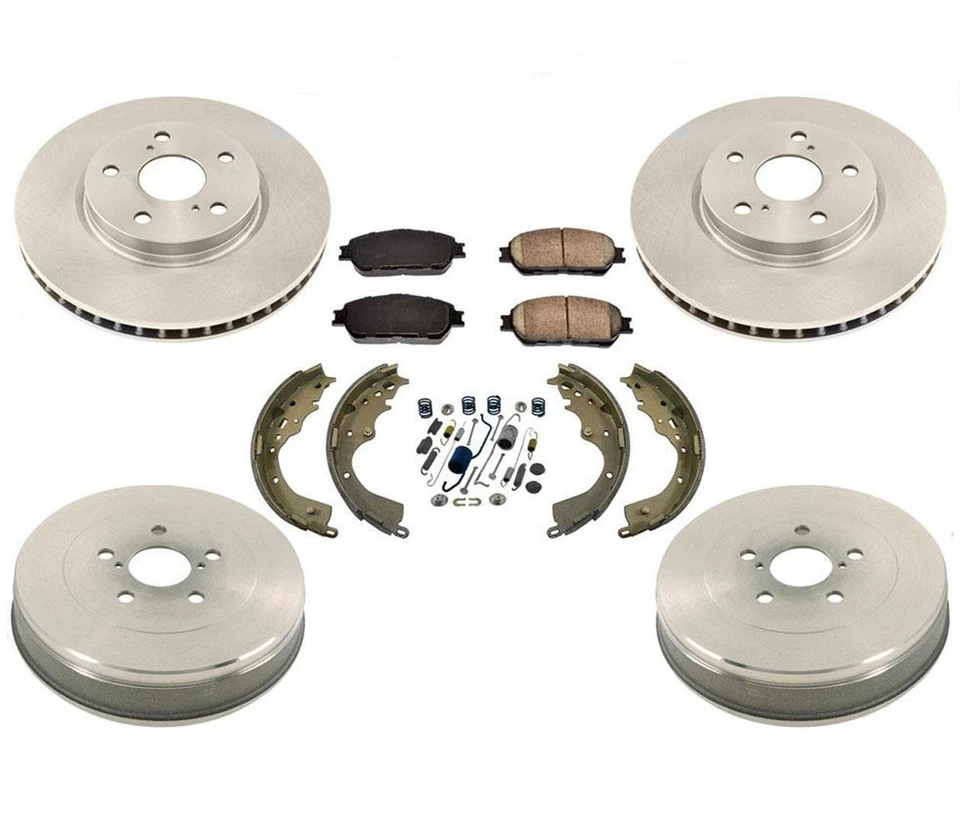 Disc Brake Rotors Pads Brake Drums & Brake Shoes Springs for Toyota Sienna 04-10 - Image 1 of 1