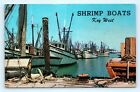 Postkarte FL Key West Garnelenboote im Hafen c1960s E20