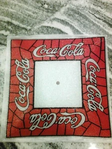 Vintage Tiffany Stil Coca Cola Deckenleuchte Glas Lampe Abdeckung 14" x 14" - Bild 1 von 4
