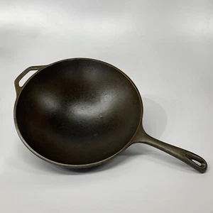 Sartén de hierro fundido Lodge vintage para freír wok 12" con 3,5D - mango largo chef - Imagen 1 de 15