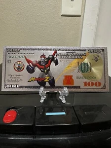 Silver Foil Plated Mazinger Z Banknote Robot Anime Collectible - Picture 1 of 2