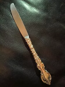 Cuchillo de cena/monograma International Silver Du Barry plata esterlina de 9 pulgadas - Imagen 1 de 4