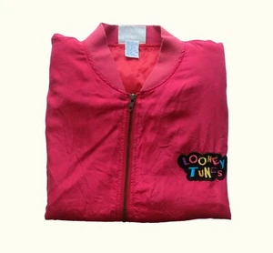 LOONEY TUNES DAFFY DUCK JACKET WARNER BROS INC TV MOVIE 90s 100% SILK MENs SZ M - Picture 1 of 7