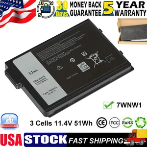 NEW 7WNW1 BATTERY FOR DELL LATITUDE 5420 5424 7424 RUGGED EXTREME GK3D3 DMF8C US - Picture 1 of 11