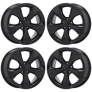 18" Jeep Cherokee Gloss Black wheels rims Factory OEM set 9159 EXCHANGE - Picture 1 of 8