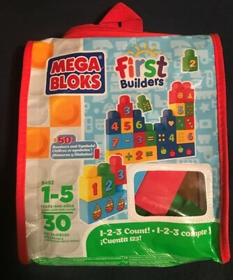Mega Bloks 1-2-3 Count! 30 Pieces 8492 - NIP - Image 1 of 4