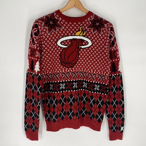 NBA Miami Heat Forever Collectibles Mens Ugly Christmas Sweater Pullover Size S Cover
