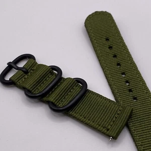 20mm Nylon Watch Strap - Green - Picture 1 of 7
