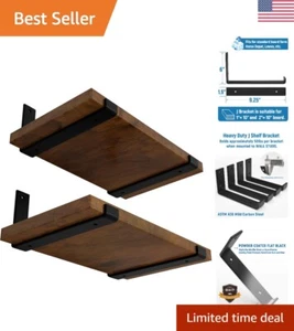 Versatile 10-Inch Steel Shelf Bracket - Stylish Design, Maximize Space - 4 Pack - Picture 1 of 7