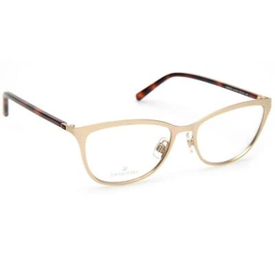 Marco de gafas de gato de metal semi dorado Swarovski SK5232 033 52-16-140 SW5232 Foto 1 de 3