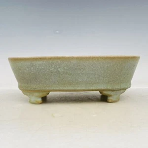 9,1" China Antik Song Dynastie Porzellan Ru Ofen Cyan Glasur vier Fuß Blumentopf - Bild 1 von 9