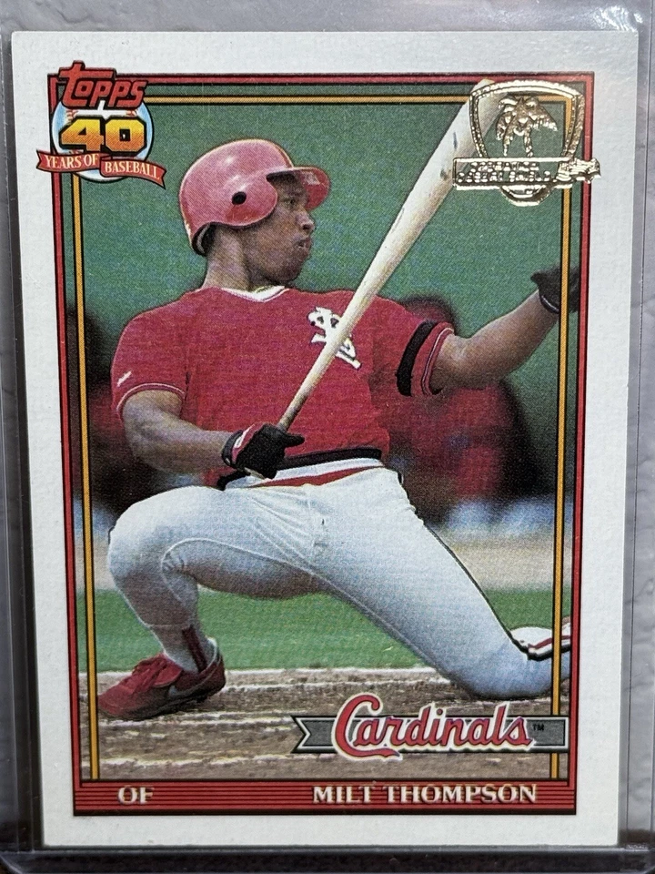 1991 Topps Operation Desert Shield #63 Milt Thompson St. Louis Cardinals NM - Image 1 of 2