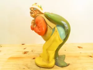Vintage Fishingman Made By Universal Chalkware Figurine Statuary 1980 - Picture 1 of 9