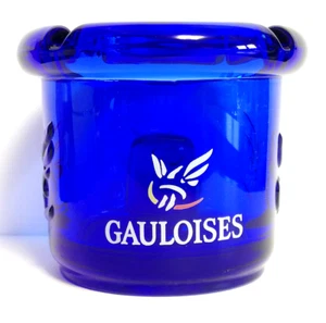 Gauloises Thick Blue Glass Ashtray - Picture 1 of 14