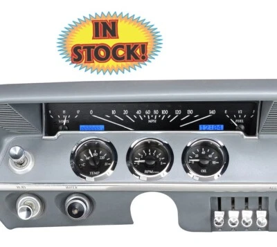 Dakota Digital VHX-61C-IMP-K-B - 1961-62 Chevy Impala VHX Gauge Kit - Negro/Azul Foto 1 de 4