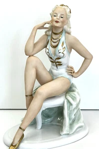 Heinz Schaubach-Unterweissbach Feinporzellan Tänzerin Figur Revue Mädchen 50er Jahre - Bild 1 von 11