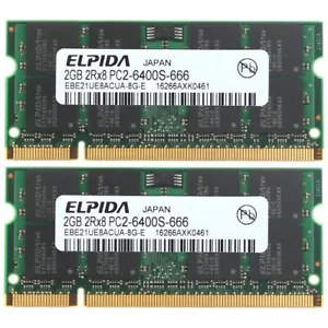 4GB 2X 2GB Kit TOSHIBA SATELLITE PRO A100 A120 A200 A210 A300 A300D DDR2 RAM BT - Picture 1 of 8