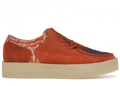 NUEVO EN CAJA Para Hombres Clarks Originals Colaboración SALEHE BEMBURY LUGGER CUPSOLE Naranja Gamuza