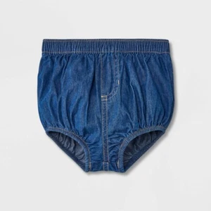 Baby Girls' Denim Ruffle Shorts - Cat & Jack™ Medium Wash 0-3M - Picture 1 of 1