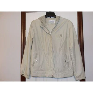 Carolina Lightweight Hooded Windbreaker Jacket Casual Zip-Up Beige - Picture 1 of 3