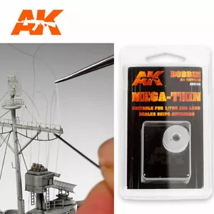 AK-Interactive Elastic Rigging Bobbinmega-Thin for 1/700 & Less Ships Antennas - Picture 1 of 1
