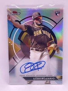 2023 Topps Finest EGUY ROSARIO RC Rookie Auto Refractor Padres ML6 - Picture 1 of 2