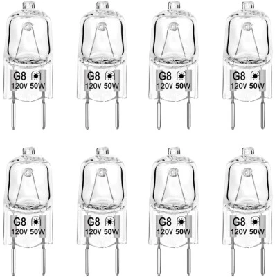 8 Pack G8 Light Bulbs 50W 120V Xenon Under Cabinet Puck Table/Desk Lamps - Image 1 of 4