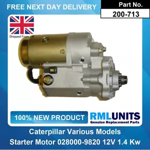 Motor de arranque para elevador de horquilla Caterpillar 028000-9831 128000-6950 128000-7030 - Imagen 1 de 5