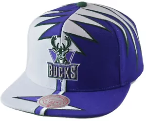 Milwaukee Bucks NBA Shockwave Men's Snapback Hat by Mitchell & Ness - Picture 1 of 8