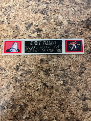 JIMMY VALIANT (WWE) NAMEPLATE FOR SIGNED TRUNKS DISPLAY/PHOTO/PLAQUE Cover