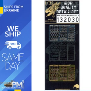 HGW 132030 1/32 Photo-etched WWI INSTRUMENT BEZELS 3 pcs - Picture 1 of 2